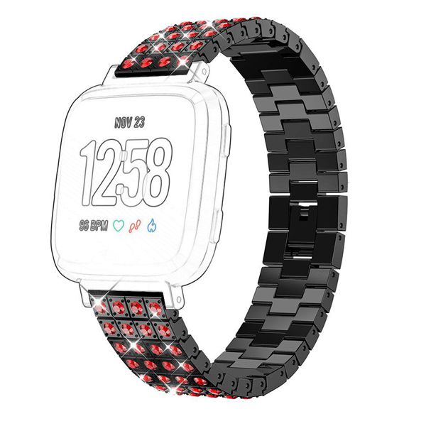 Watch Band Wrist Strap Women for Fitbit Versa Smart Watch Bl